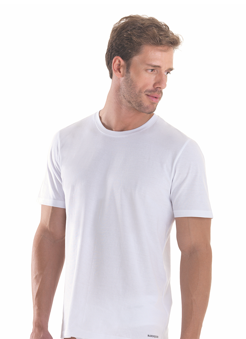 Erkek T-shirt 2'li Paket Loose Fit 9638 - Beyaz - Blackspade