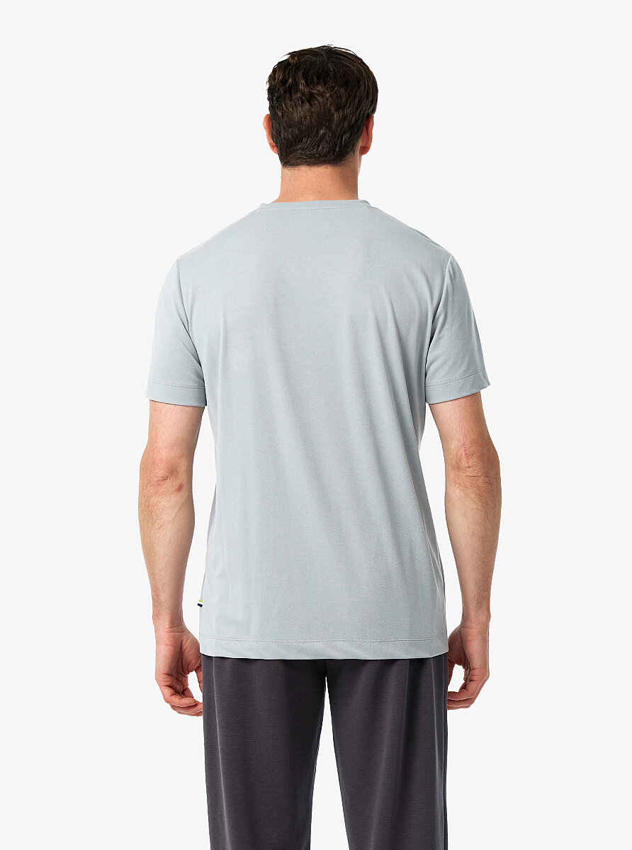 Erkek V Yaka T-Shirt 41014 - Gri - 6