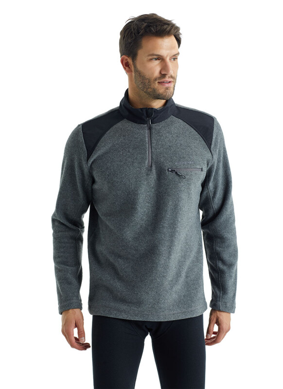 Erkek Polar Sweatshirt 30975 - Antrasit 