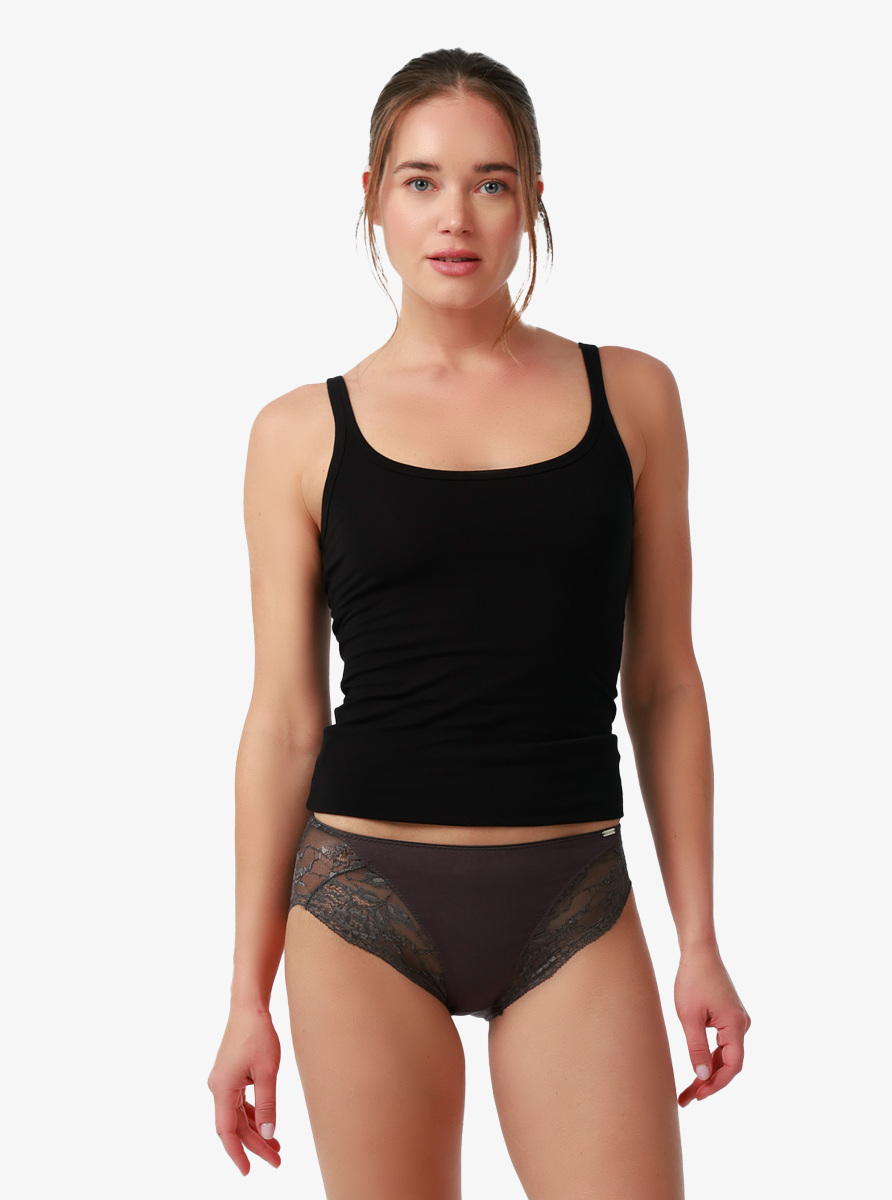 Kadın Atlet Essential 1708 - Siyah - Blackspade