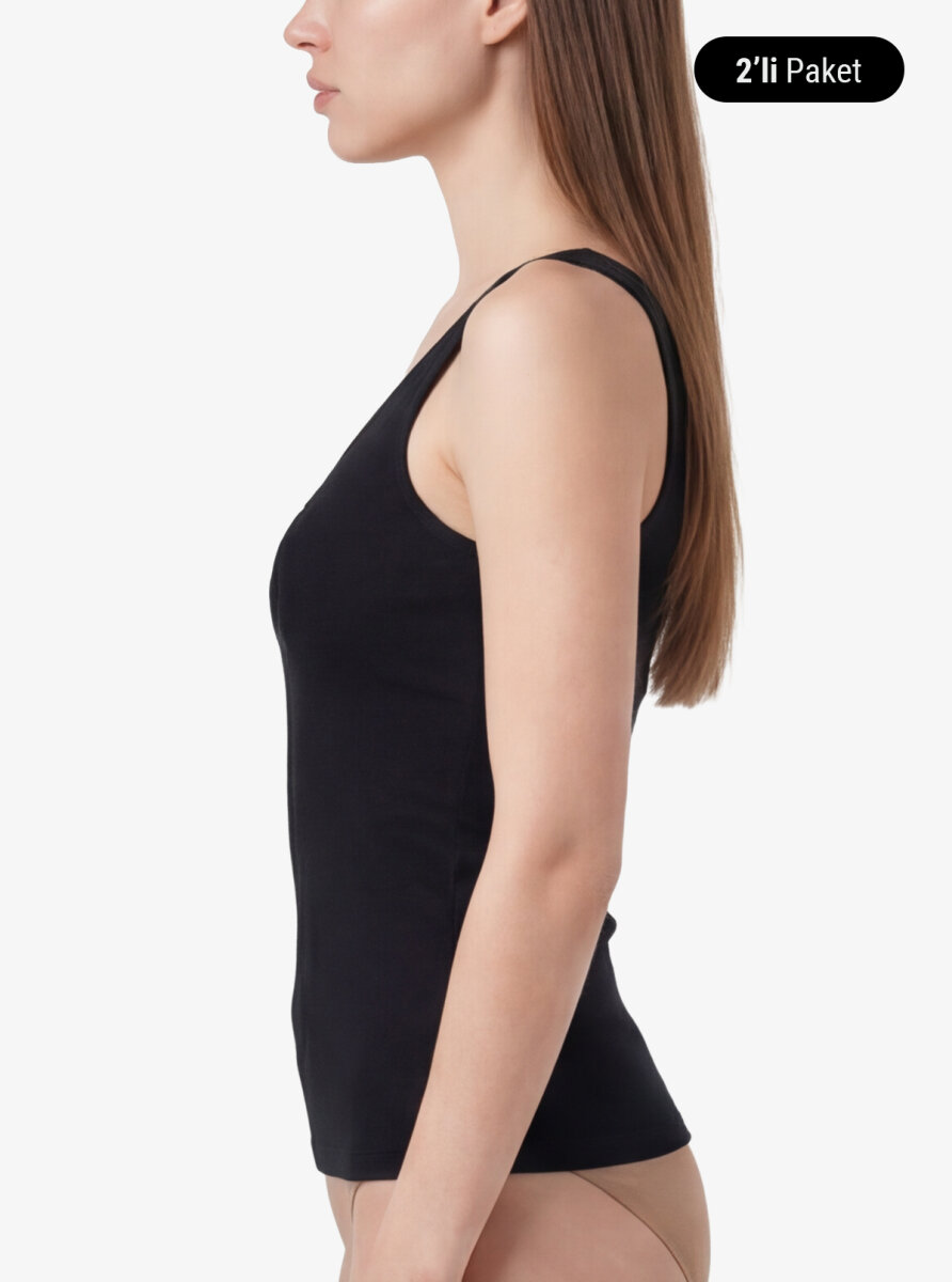 Kadın Atlet 2'li Paket Essential 1590 - Siyah - 2