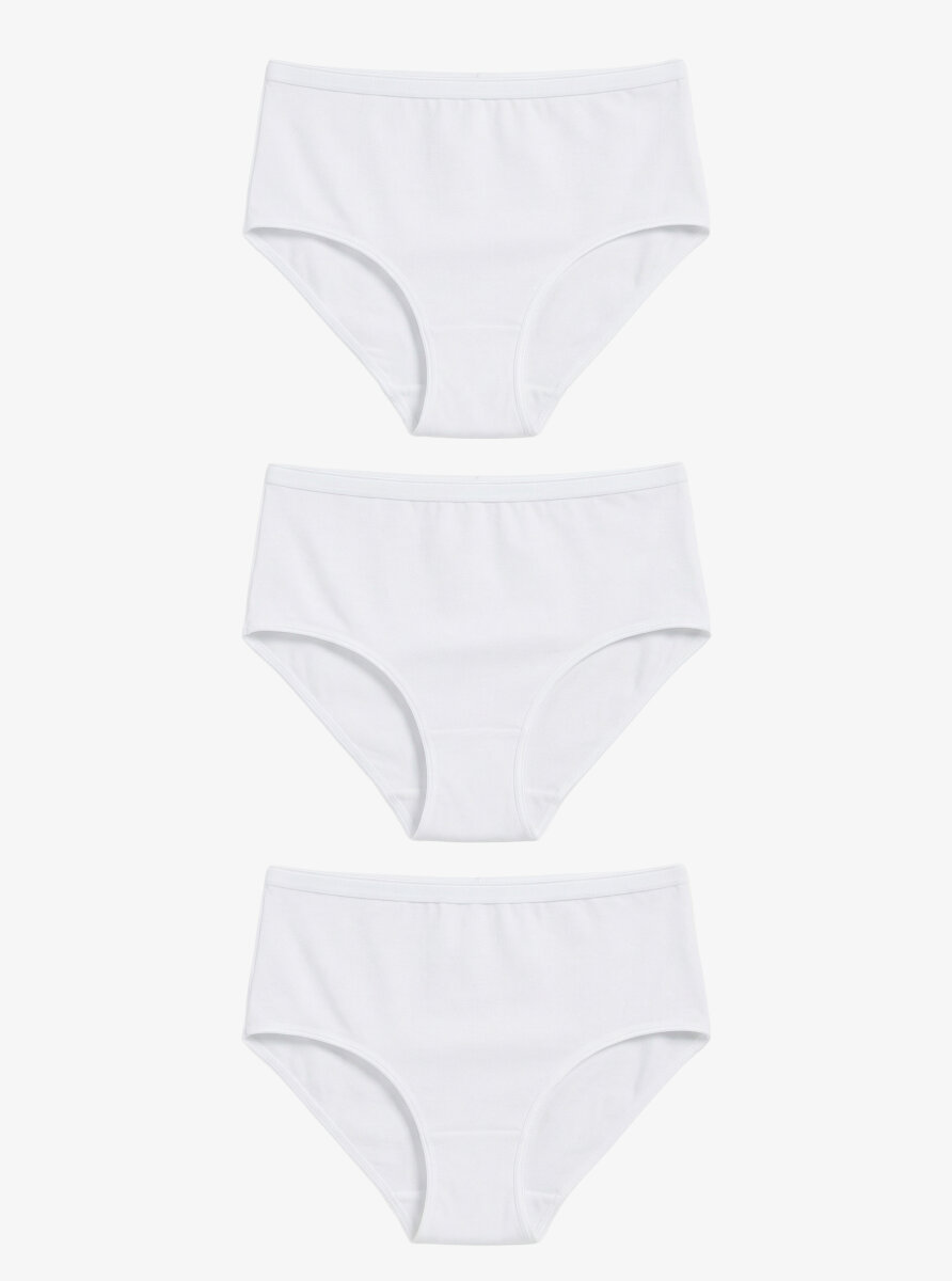Kadın Külot 3'lü Paket Essential 1577 - Beyaz - 3
