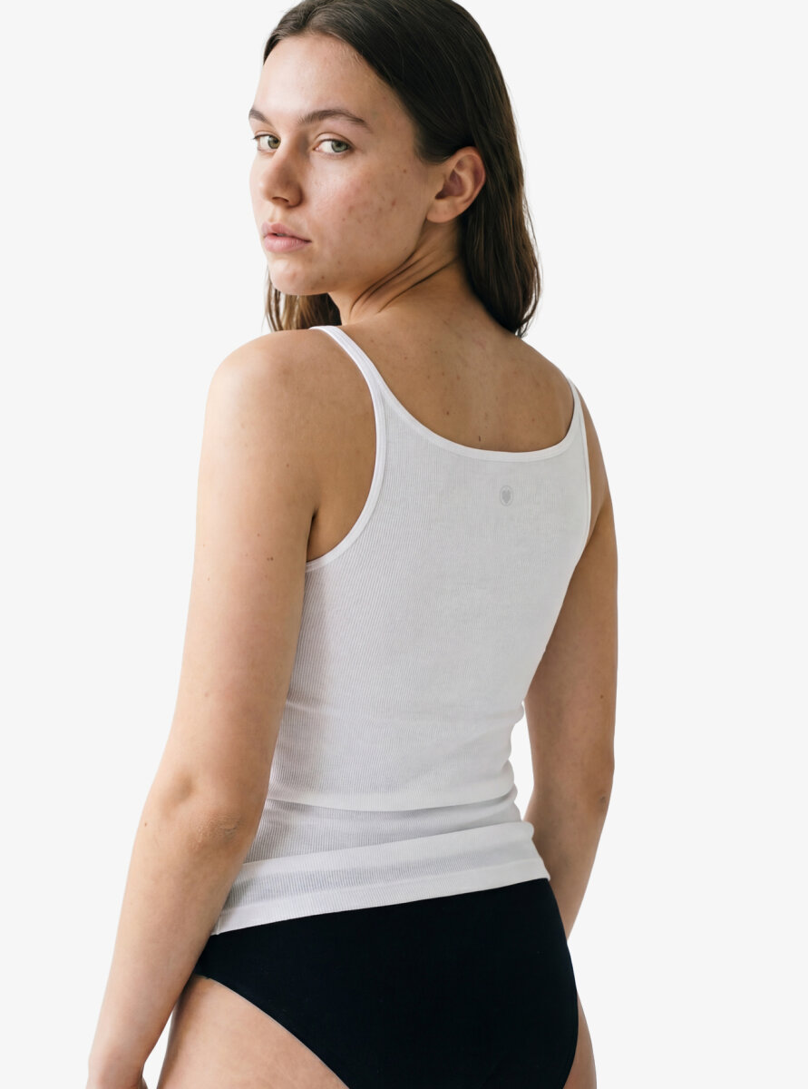 Kadın Atlet Fine Rib 1615 - Beyaz