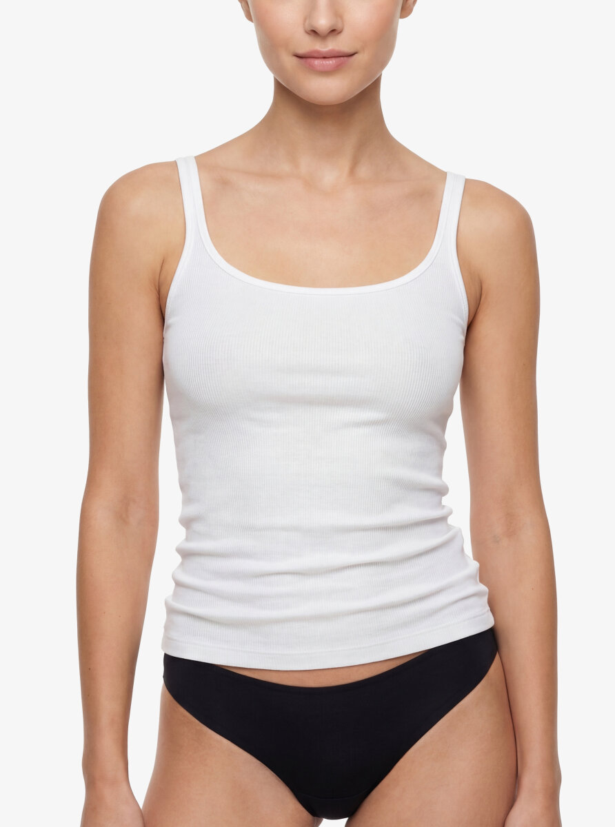 Kadın Atlet Fine Rib 1615 - Beyaz - Blackspade