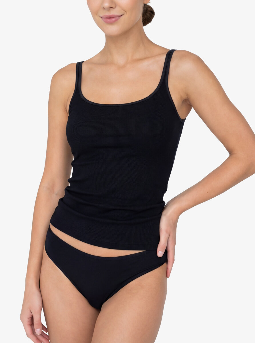 Kadın Atlet Fine Rib 1615 - Siyah