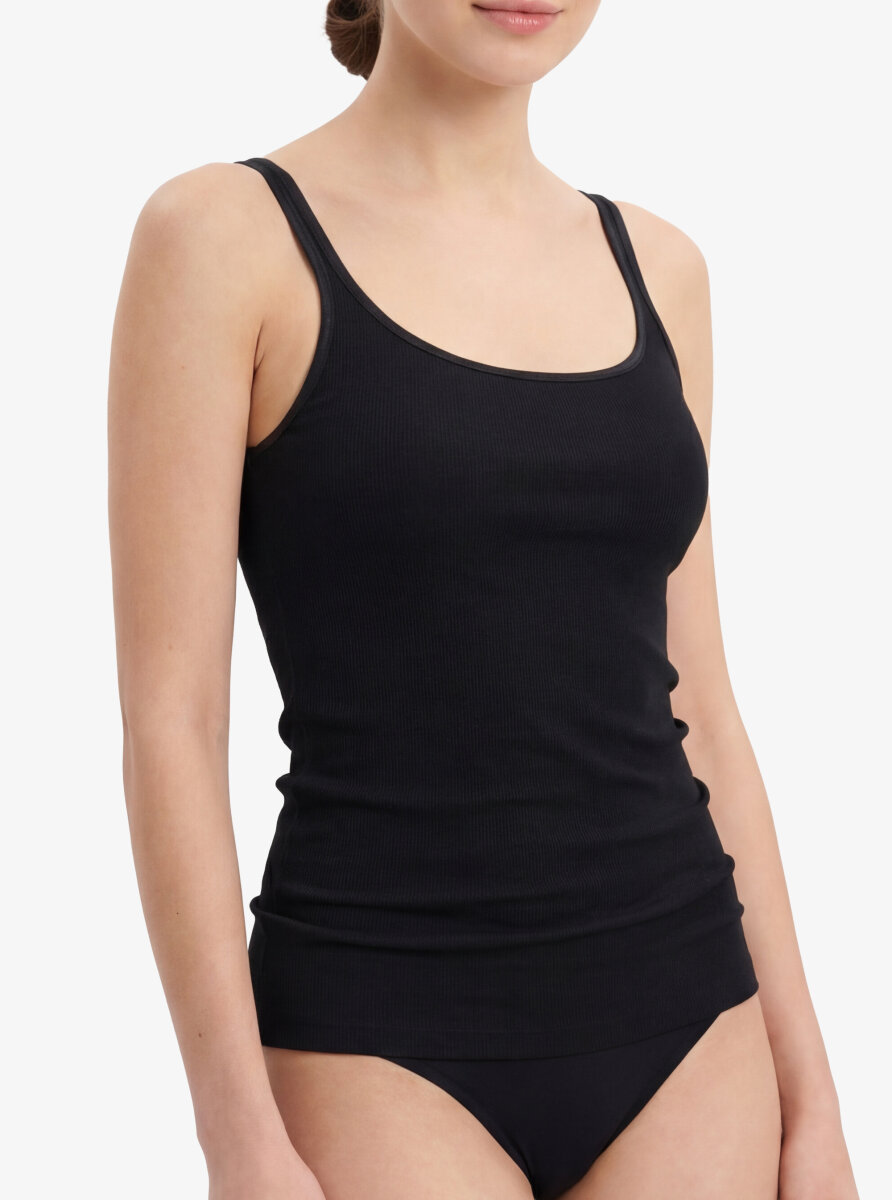 Kadın Atlet Fine Rib 1615 - Siyah