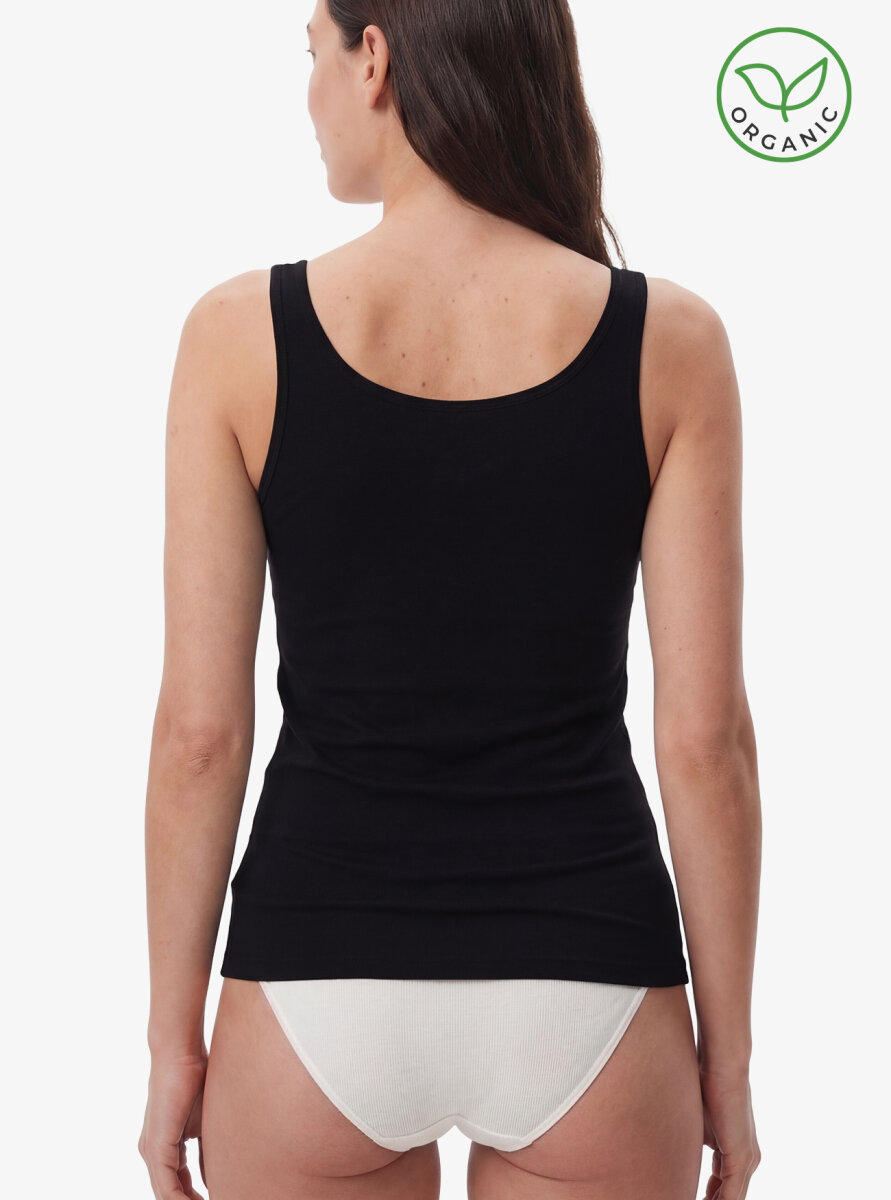 Kadın Organik Pamuk Atlet 1660 - Siyah - Blackspade (1)