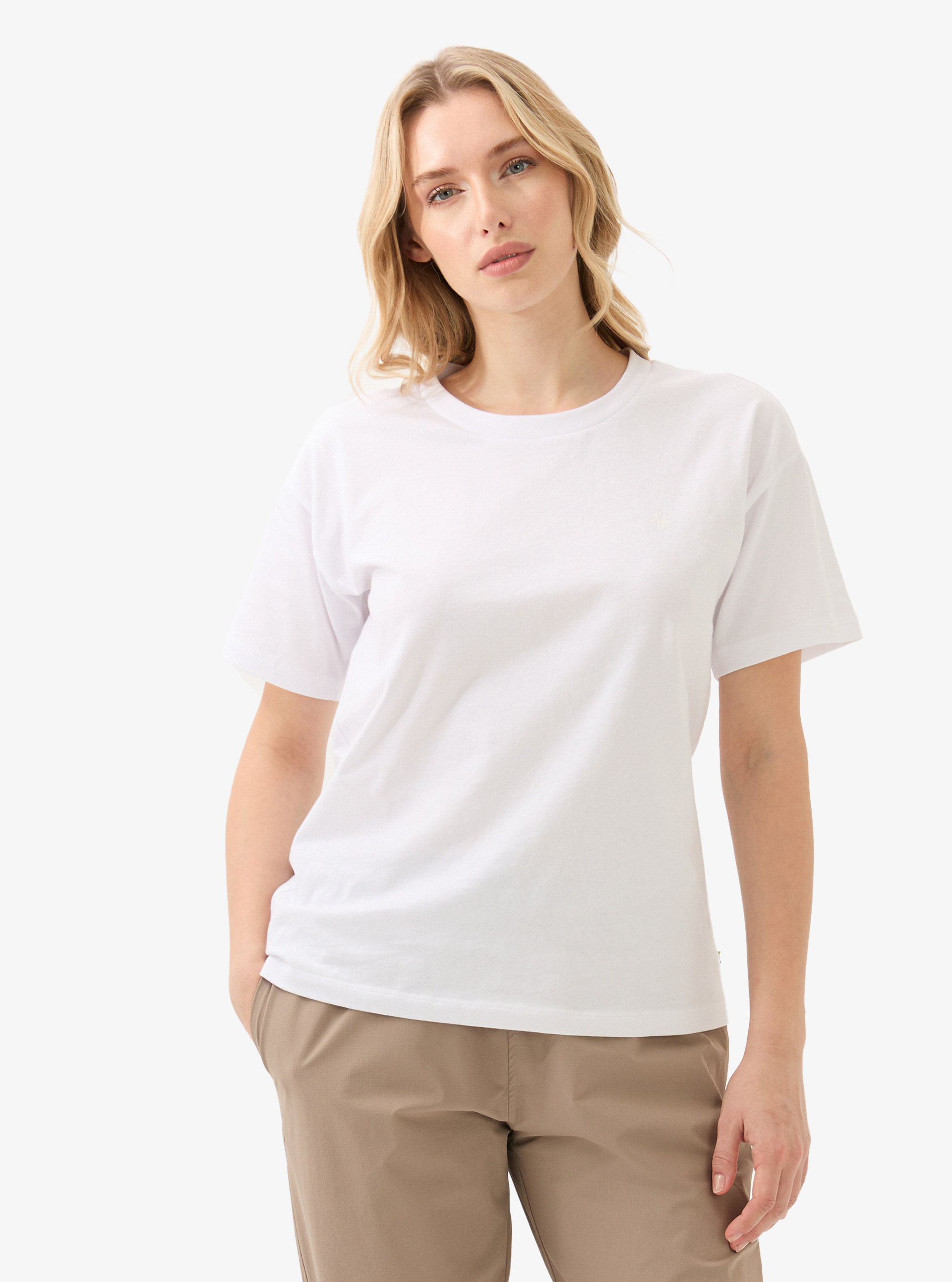 Kadın Crop T-Shirt 60586 - Beyaz