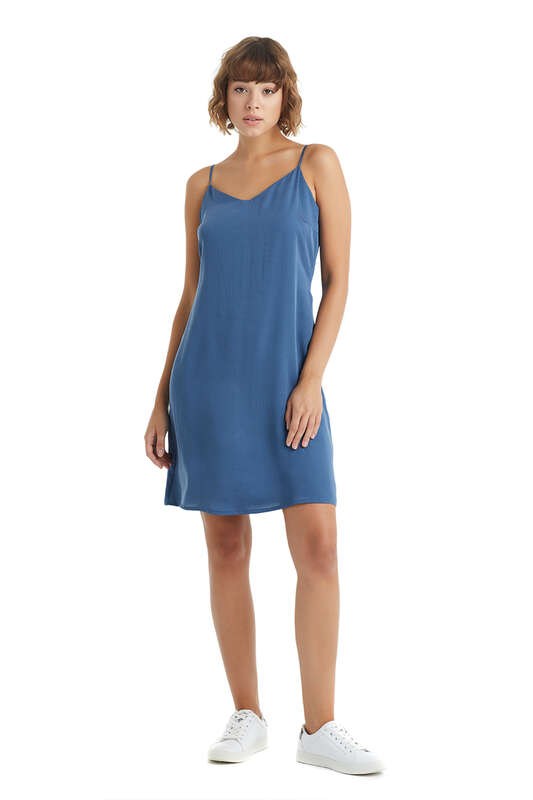 Kadın Elbise 60248 - Mavi - 1