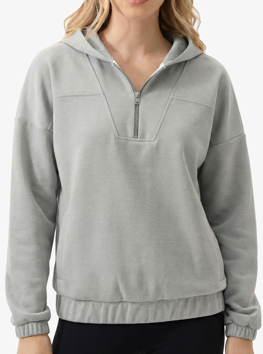 Kadın Eşofman Üstü 60322 - Gri Melanj - Blackspade