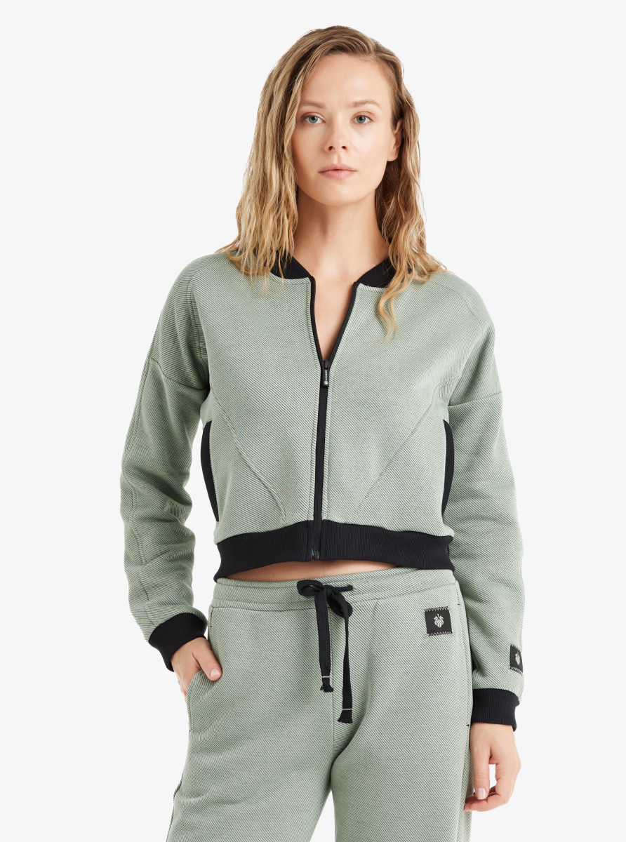 Kadın Eşofman Üstü 60480 - Yeşil - Blackspade