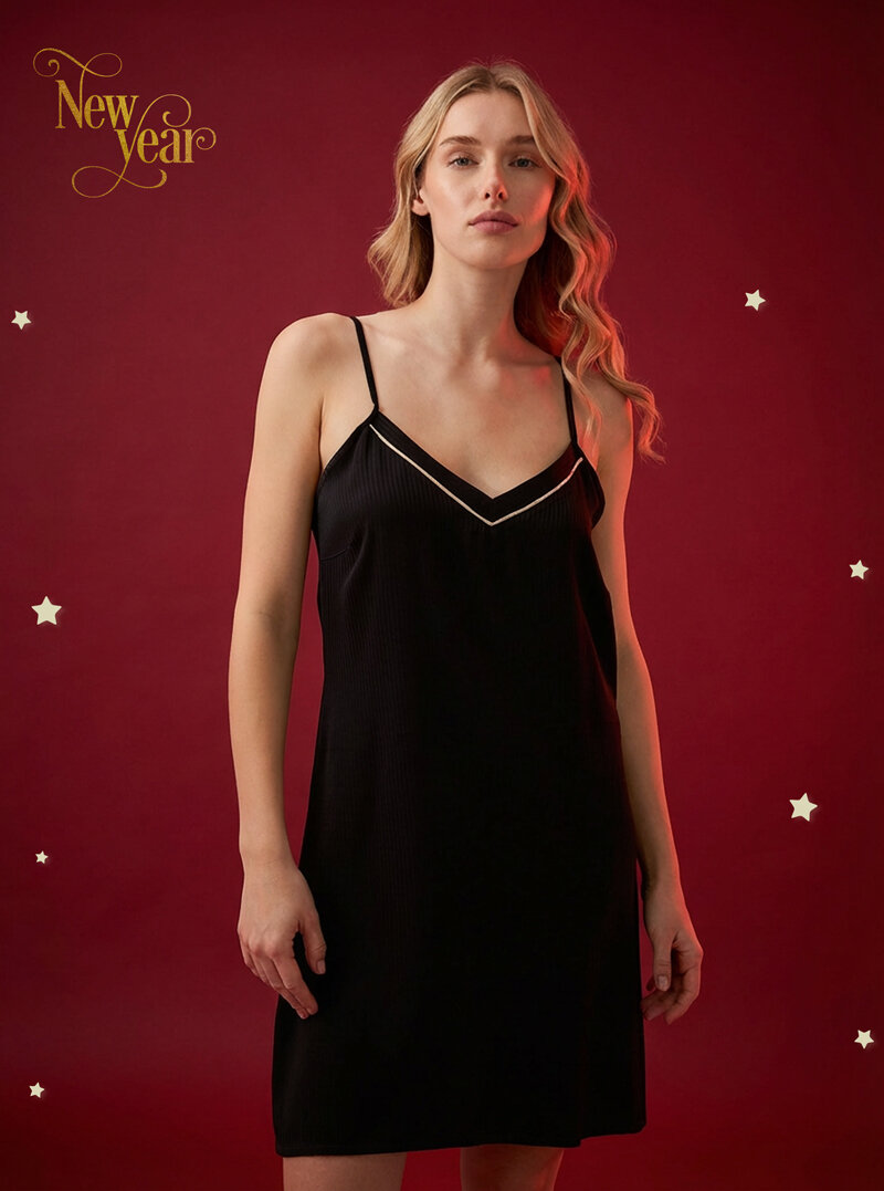 Kadın Gecelik 51909 - Siyah - Blackspade