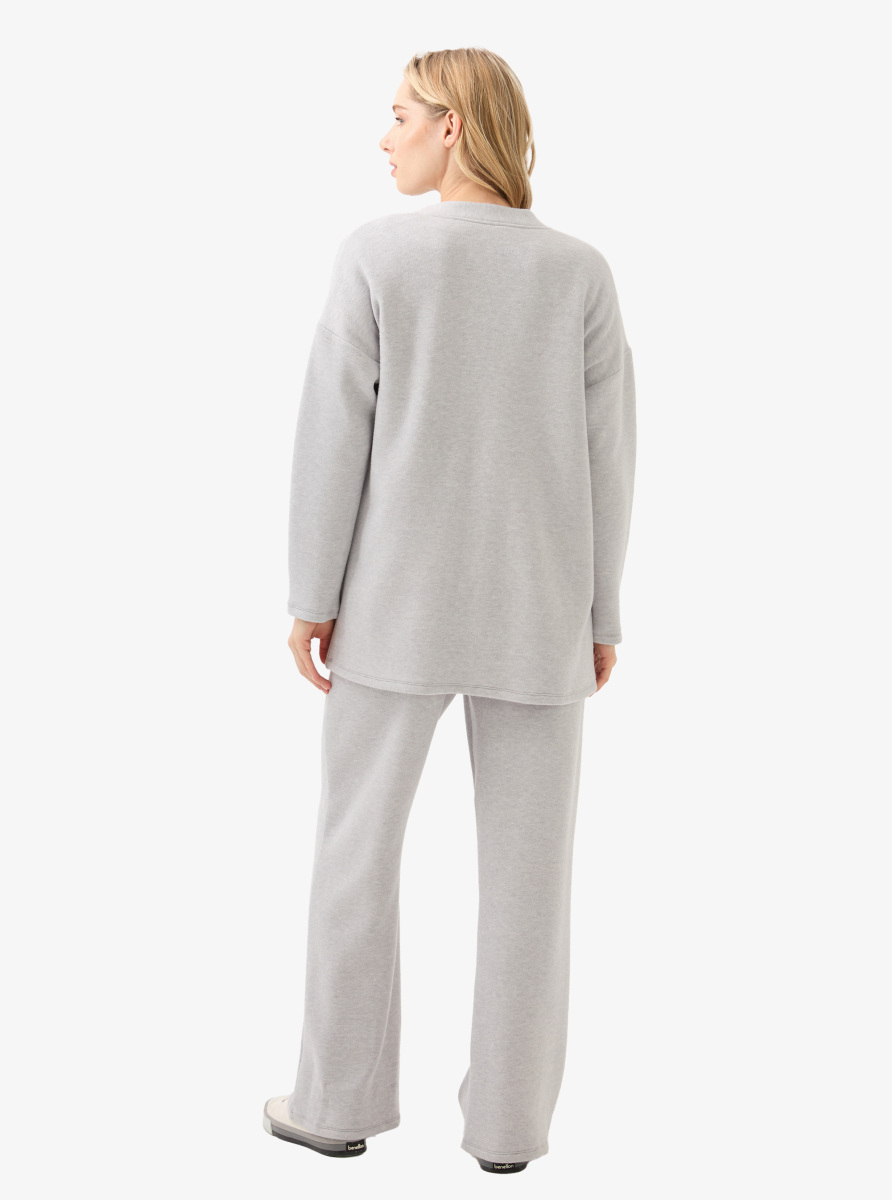 Kadın Hırka 60596 - Gri Melanj - 6