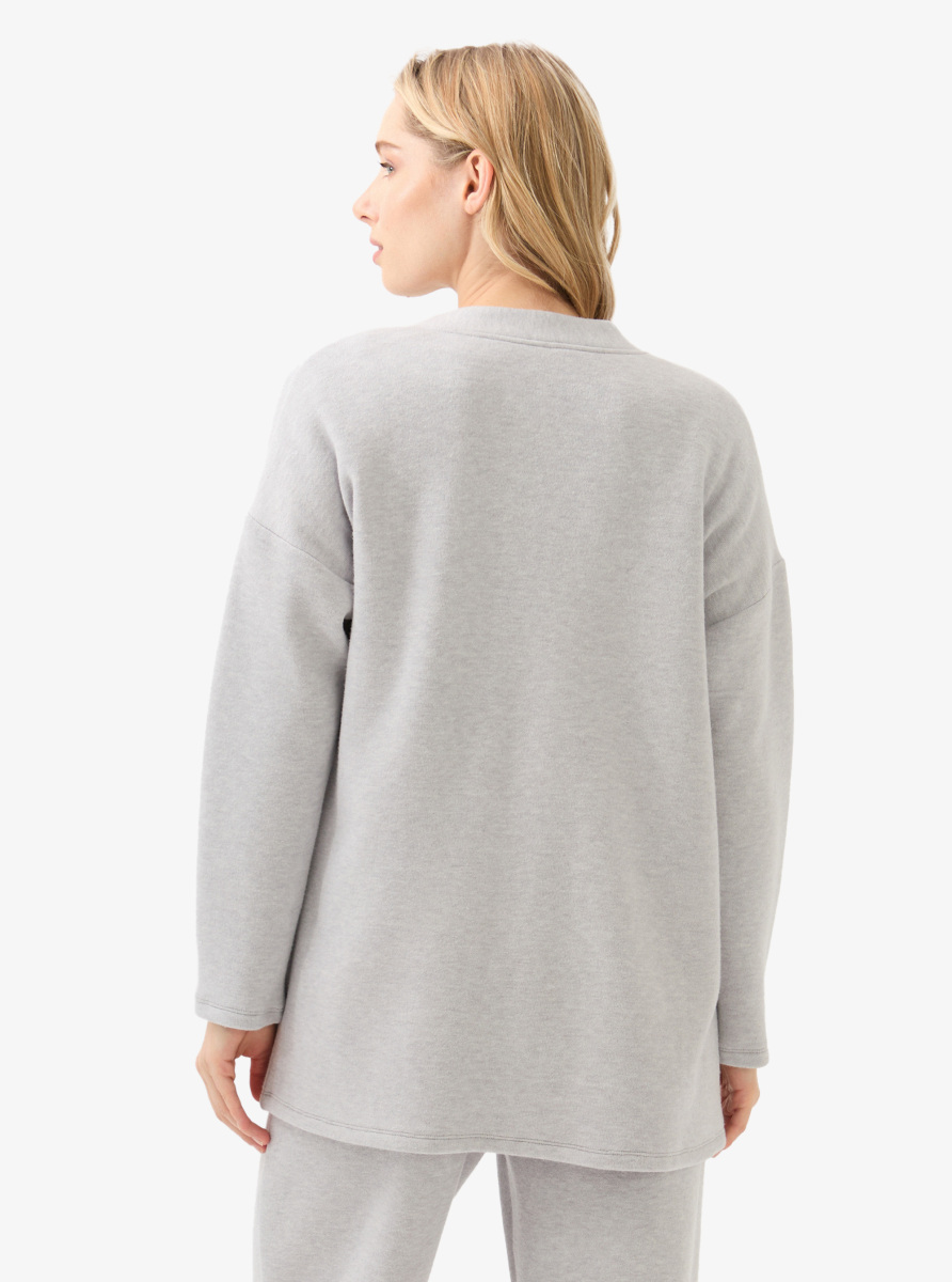 Kadın Hırka 60596 - Gri Melanj - 2