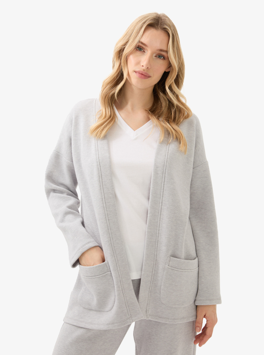 Kadın Hırka 60596 - Gri Melanj - 1