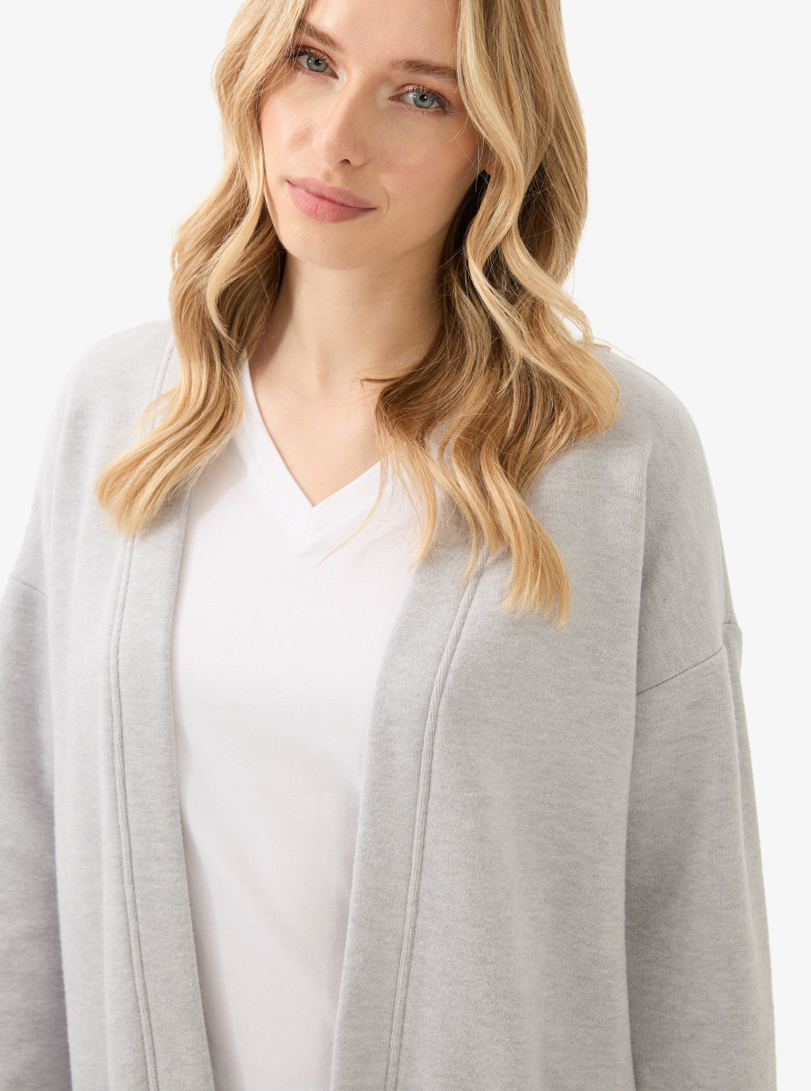 Kadın Hırka 60596 - Gri Melanj - 3