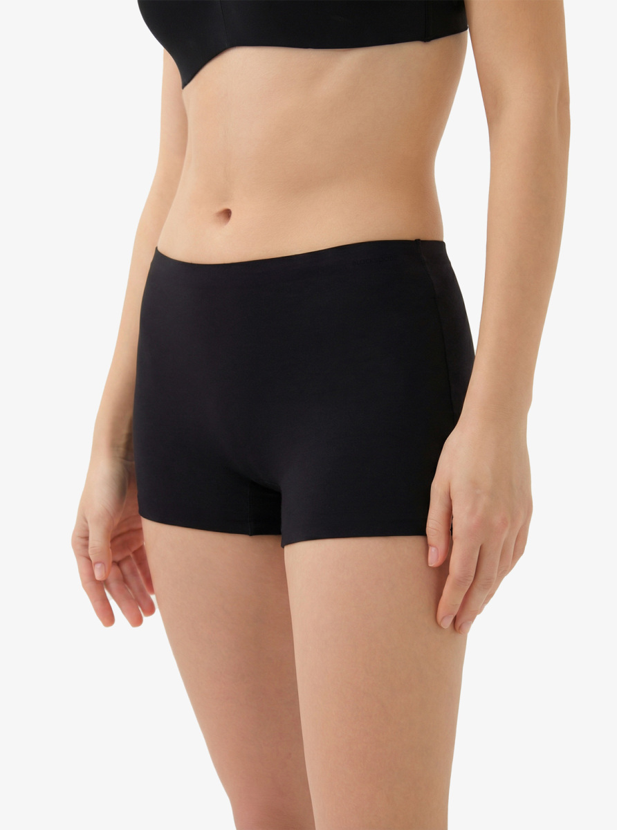 Kadın İz Yapmayan Dikişsiz Boxer 1653 - Siyah