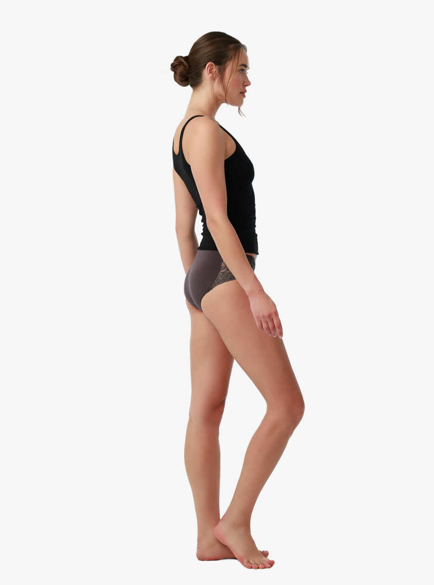 Kadın Modal Elastan Slip 1448 - Antrasit - 7