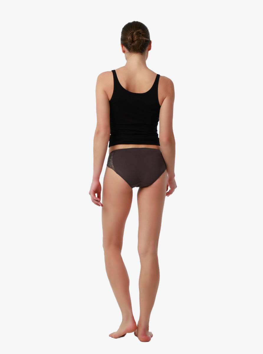 Kadın Modal Elastan Slip 1448 - Antrasit - 8