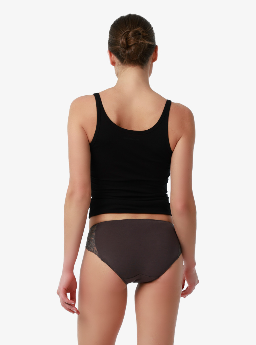 Kadın Modal Elastan Slip 1448 - Antrasit - 5