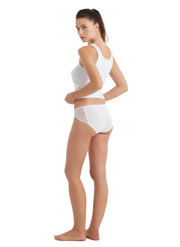 Kadın Modal Elastan Slip 1448 - Beyaz - 6