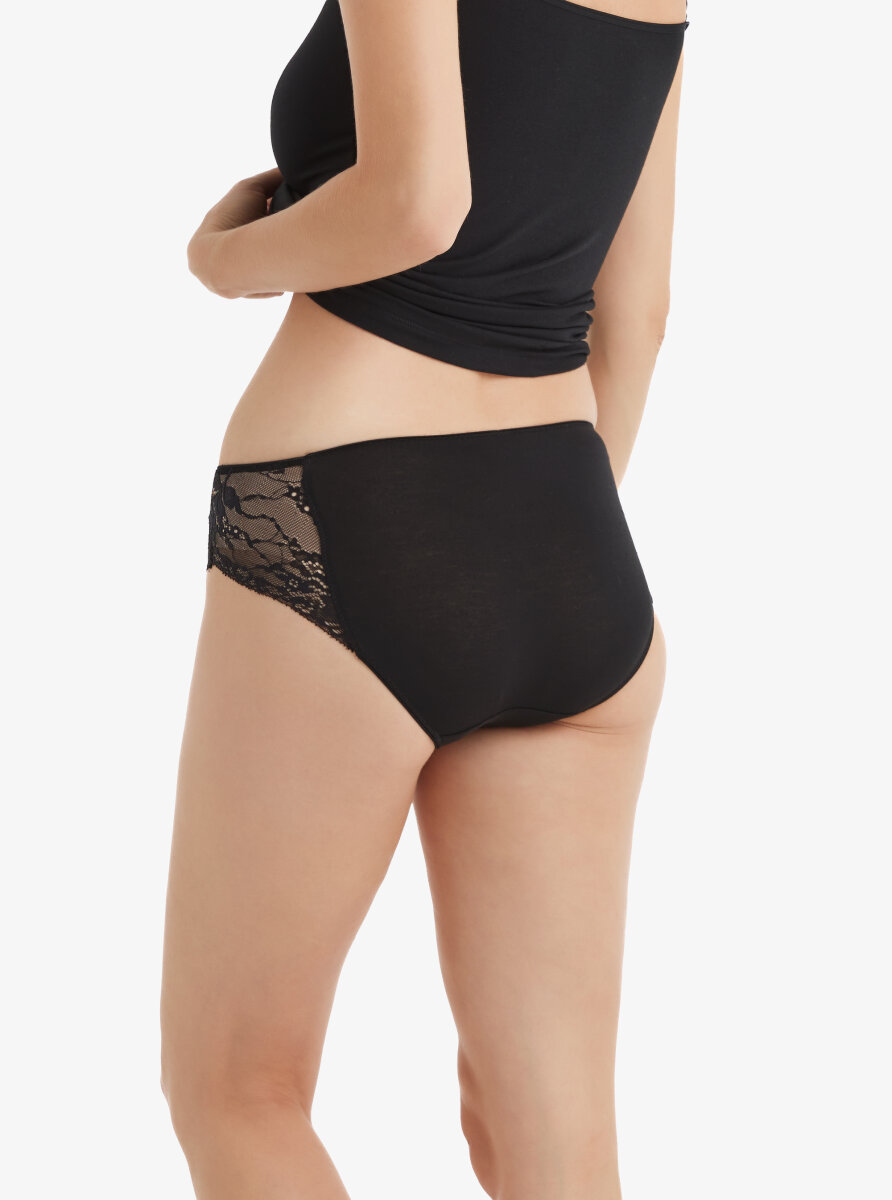 Kadın Modal Elastan Slip 1448 - Siyah