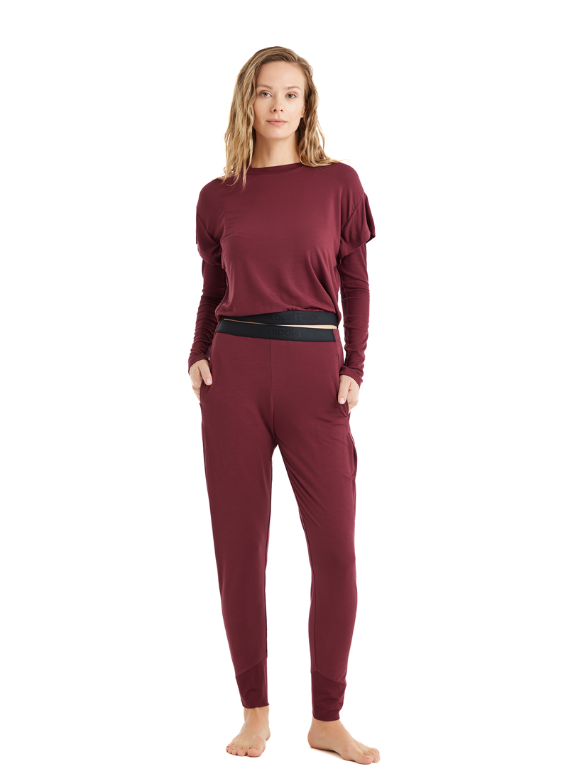 Kadın Pijama Altı 51643 - Bordo - 1