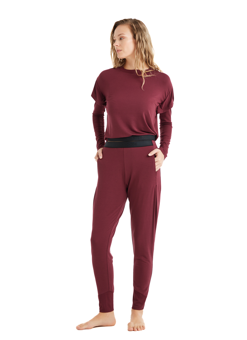 Kadın Pijama Altı 51643 - Bordo - 3