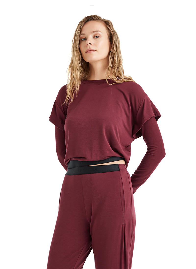 Kadın Pijama Altı 51643 - Bordo - 4