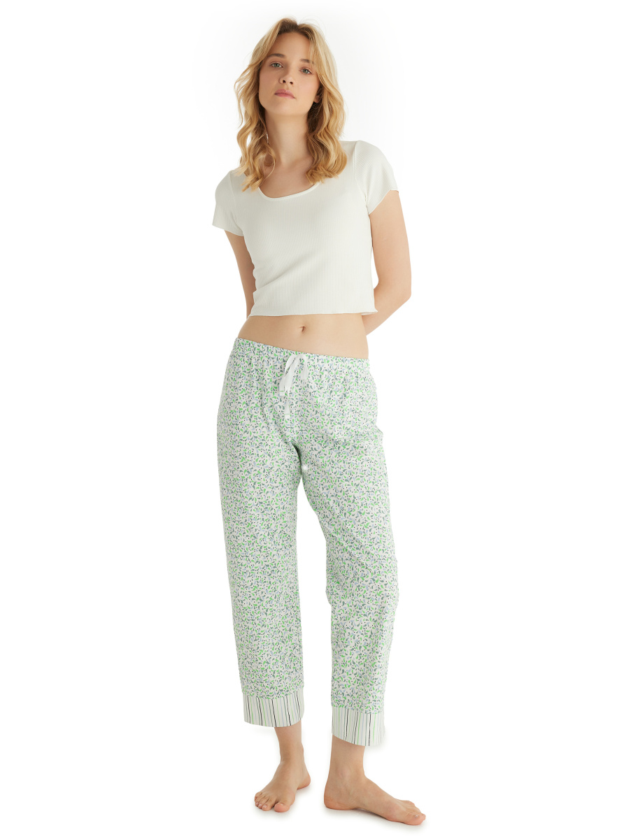 Kadın Pijama Altı 51805 - Çiçek Baskılı - 3