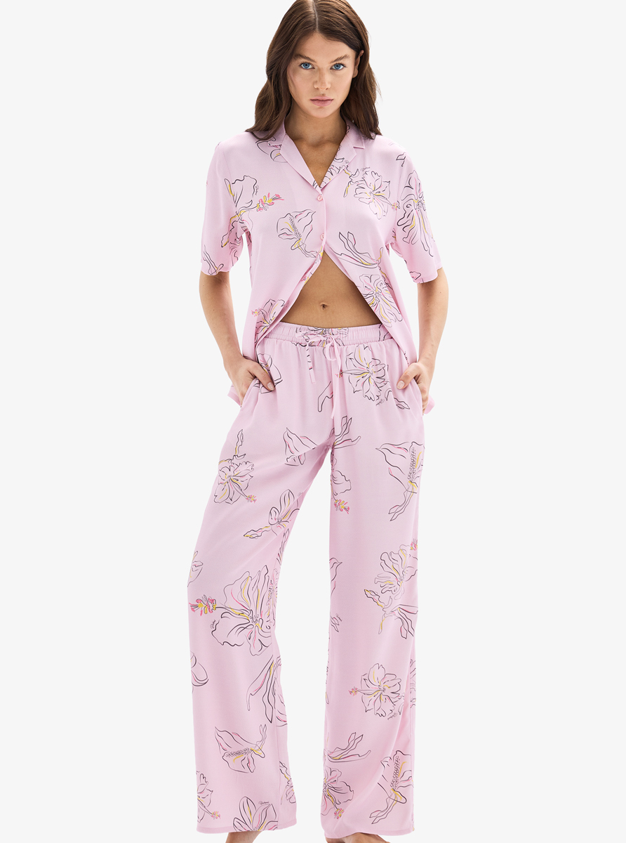 Kadın Pijama Altı 52023 - Desenli - 5