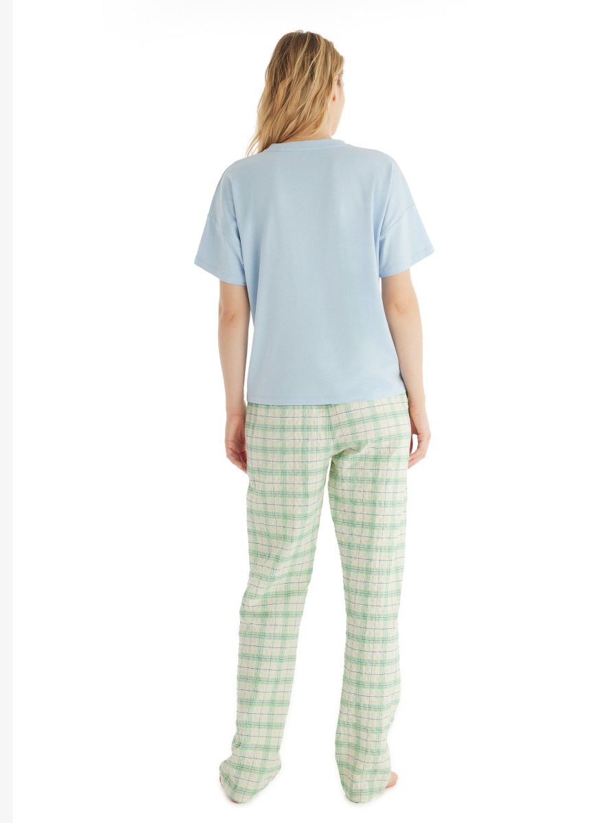 Kadın Pijama Altı 60546 - Kare Desenli - 5