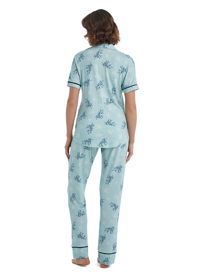 Kadın Pijama Takımı 51411 - Mavi - Blackspade (1)