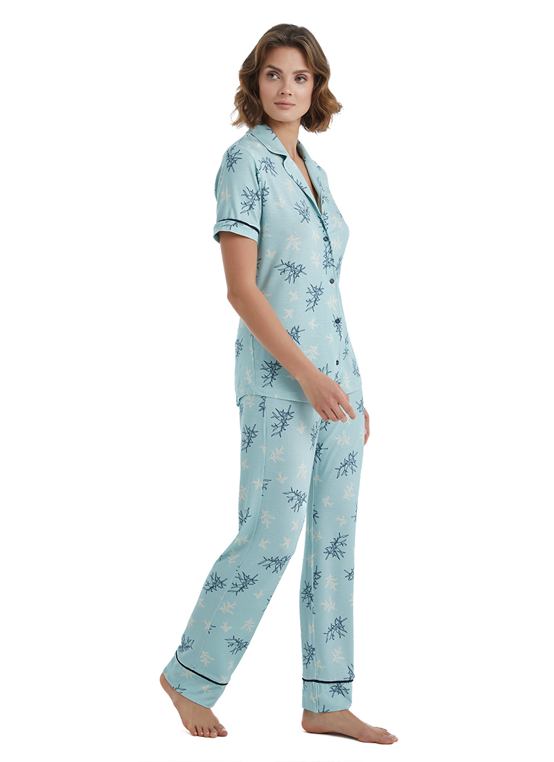 Kadın Pijama Takımı 51411 - Mavi - 4