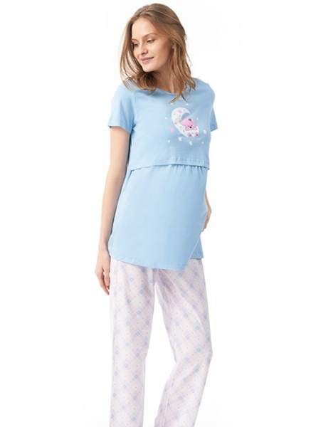 Kadın Pijama Takımı 50209 - Mavi - Blackspade (1)