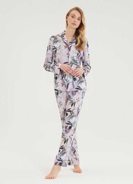 Kadın Pijama Takımı 50317 - Çiçek Desenli - 1