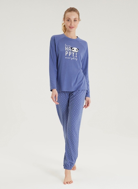 Kadın Pijama Takımı 50322 - Mavi - 1