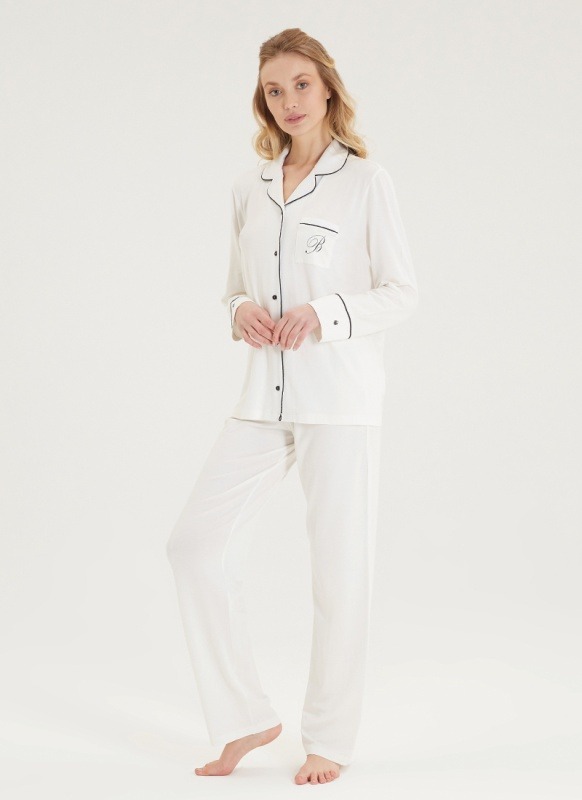 Kadın Pijama Takımı 50419 - Krem - 1