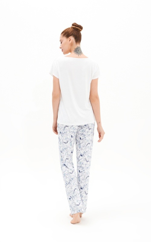 Kadın Pijama Takımı 50515 - Beyaz - 2