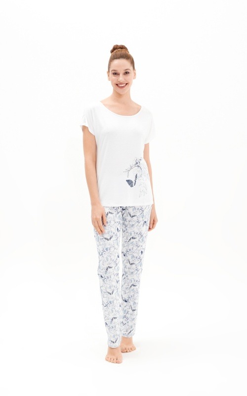 Kadın Pijama Takımı 50515 - Beyaz - 3