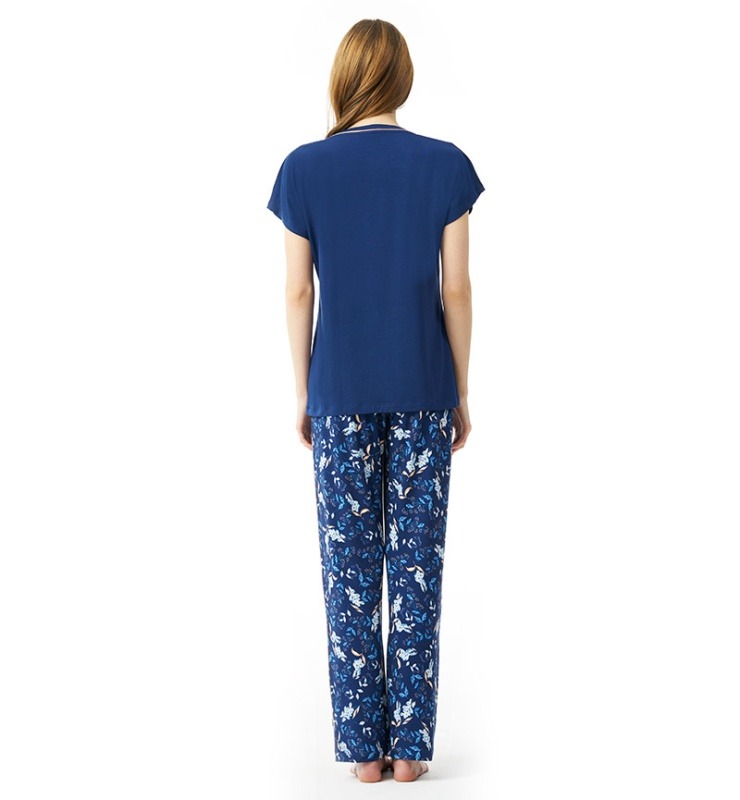 Kadın Pijama Takımı 50731 - Koyu Mavi - 2