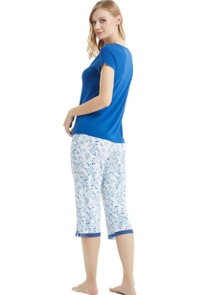 Kadın Pijama Takımı 50777 - Mavi - 3