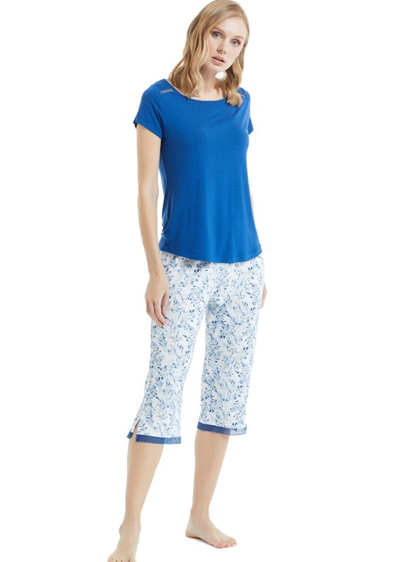 Kadın Pijama Takımı 50777 - Mavi - 1