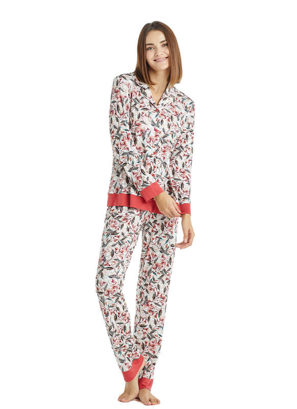 Kadın Pijama Takımı 50856 - Baskılı - 1