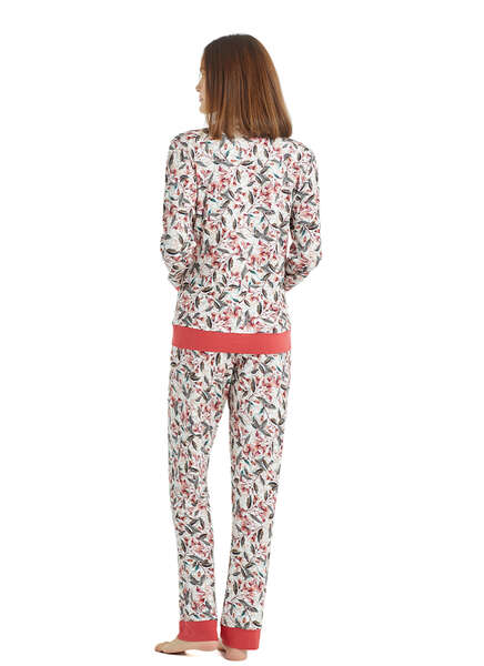 Kadın Pijama Takımı 50856 - Baskılı - 2