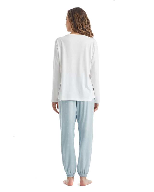 Kadın Pijama Takımı 51223 - Beyaz - Blackspade (1)