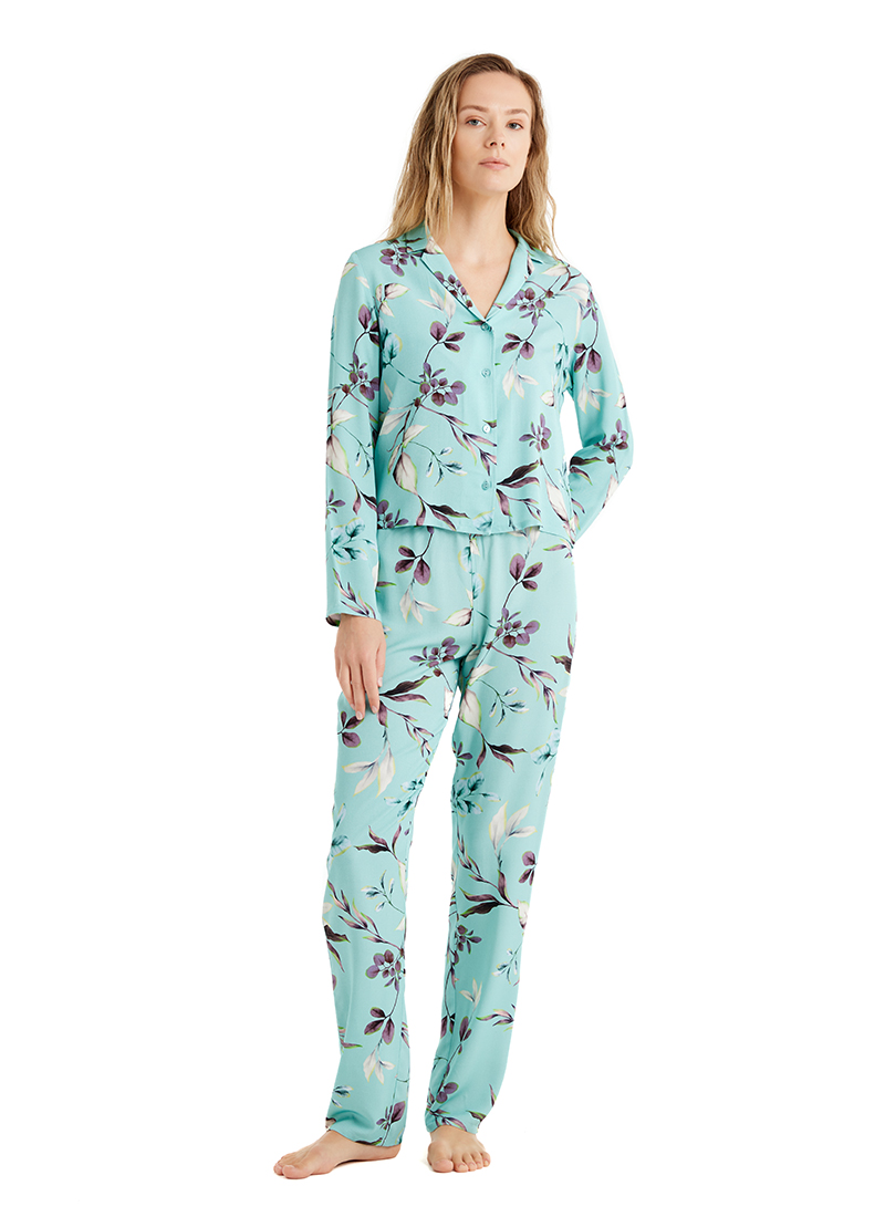 Kadın Pijama Takımı 51662 - Desenli - 1