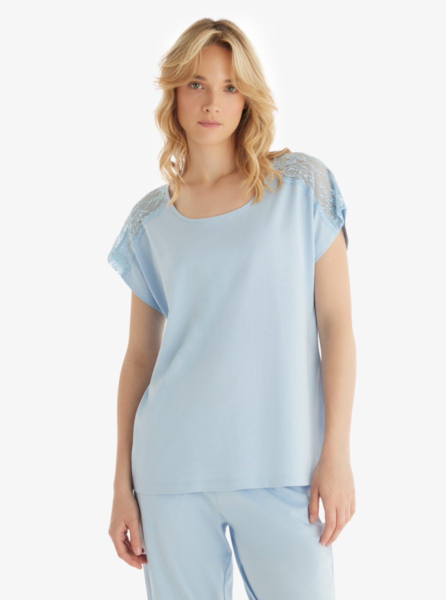 Kadın Pijama Takımı 51846 - Mavi - Blackspade