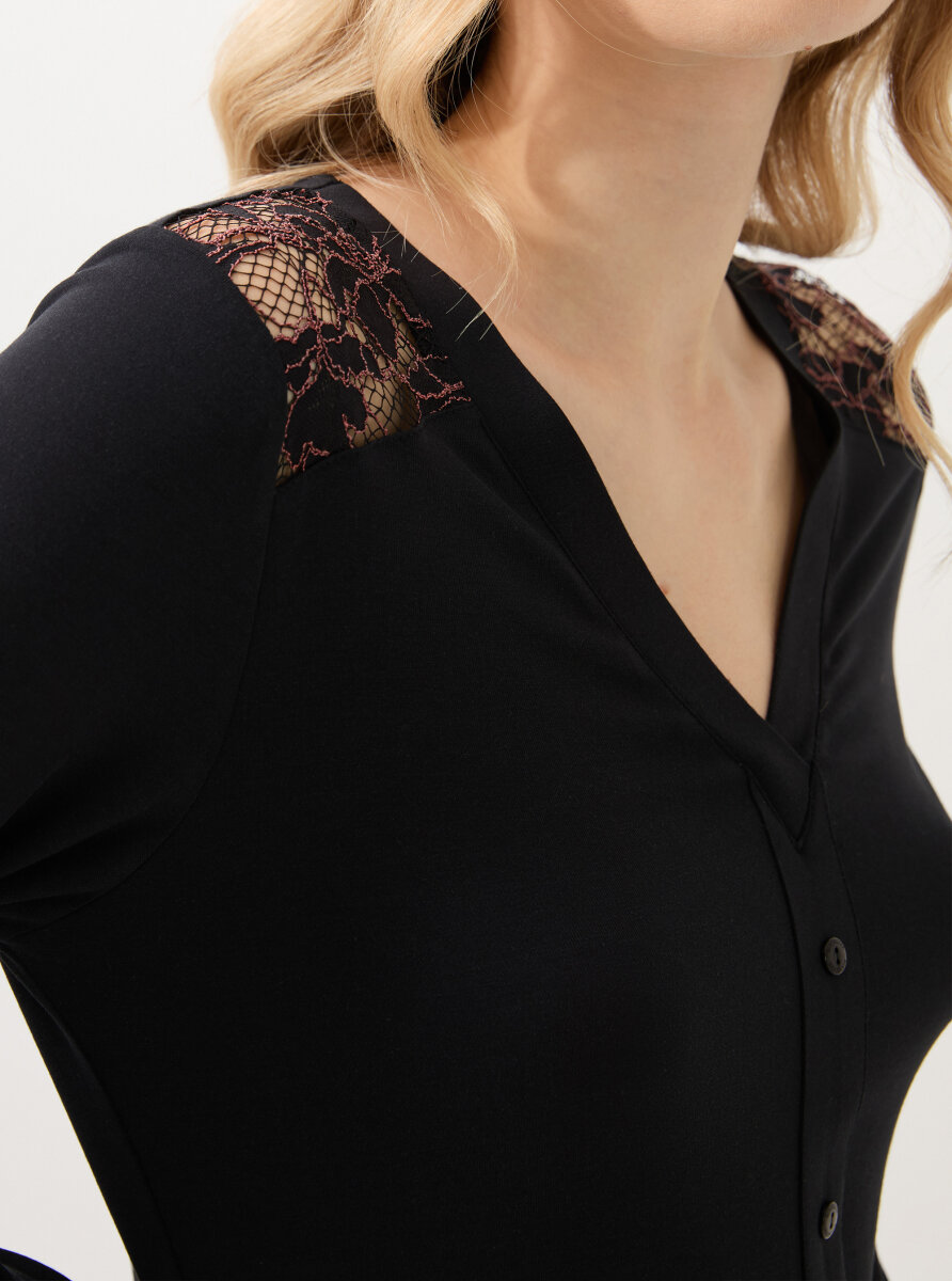 Kadın Pijama Takımı 51902 - Siyah - 4