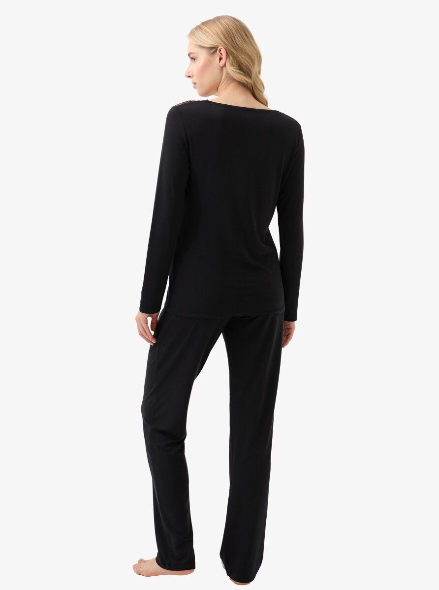 Kadın Pijama Takımı 51902 - Siyah - 2